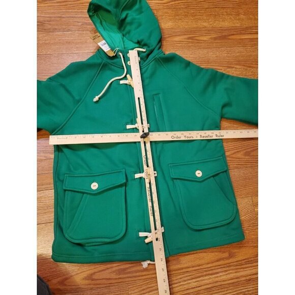 Mcnairy & Co Duffel Hoodie Mens M Kelly Green Zippered Pockets NWT MSRP $224 - Picture 10 of 13